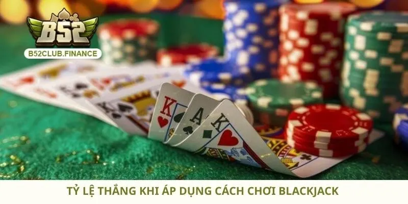 Tỷ lệ thắng khi áp dụng cách chơi blackjack